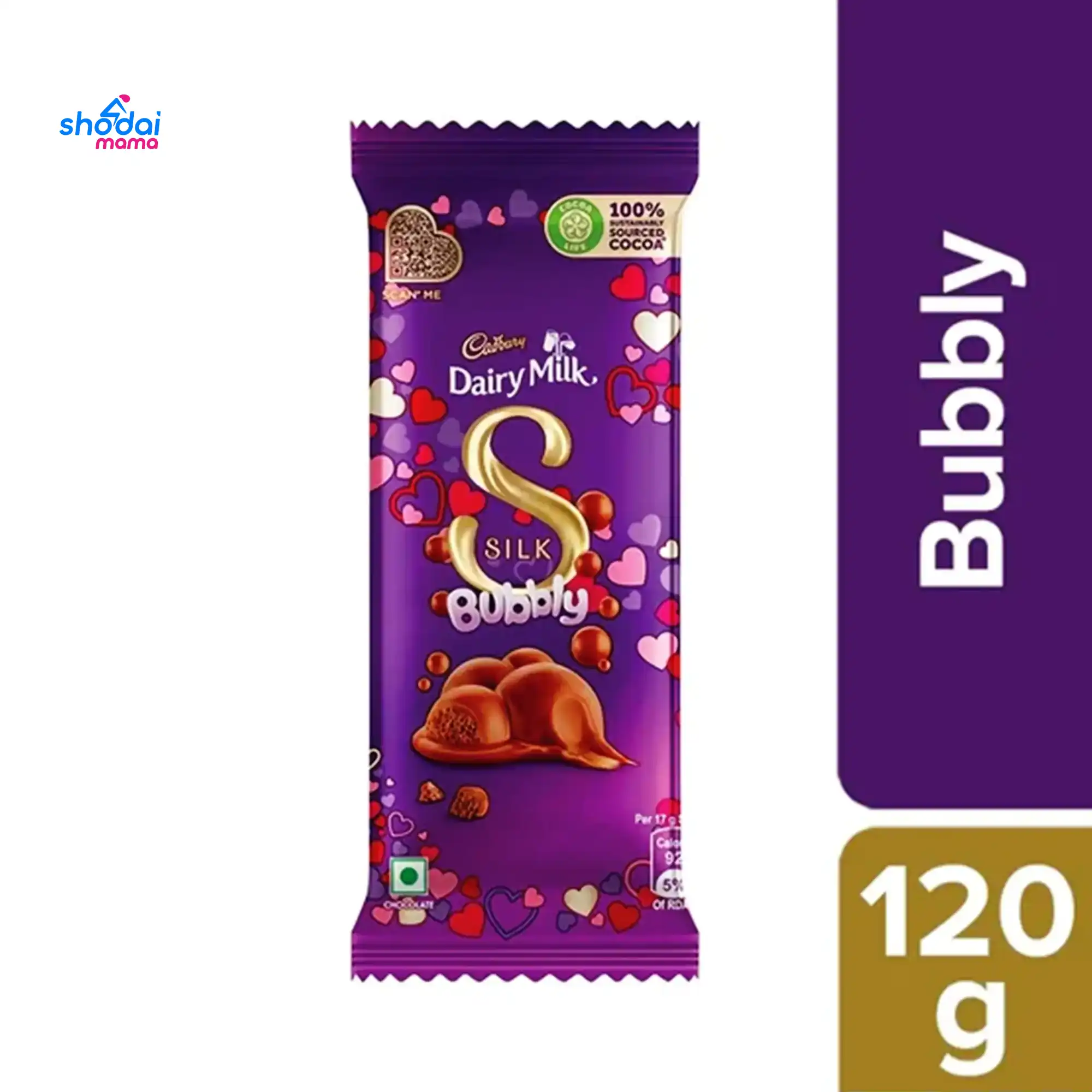 Cadbury Dairy Milk Silk Bubbly Chocolate 120gm